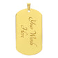 "Papa. The Man. The Myth. The Bad Influence." Engraved Dog Tag